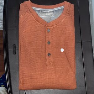 Eddie Bauer Rust Henley Shirt